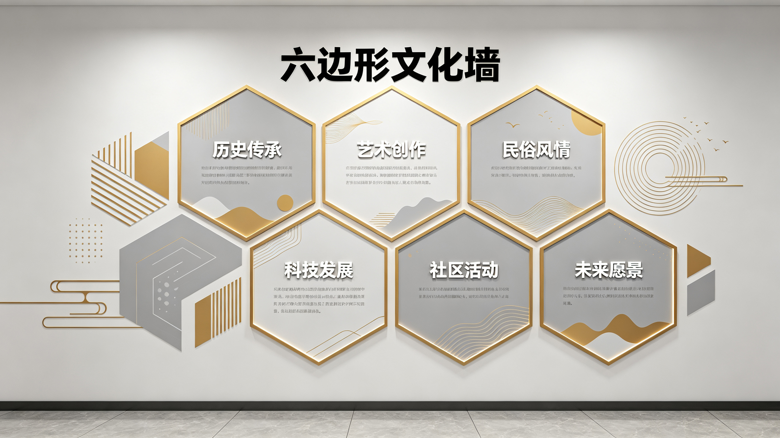 独山企业文化墙 | 六边形信息美学
